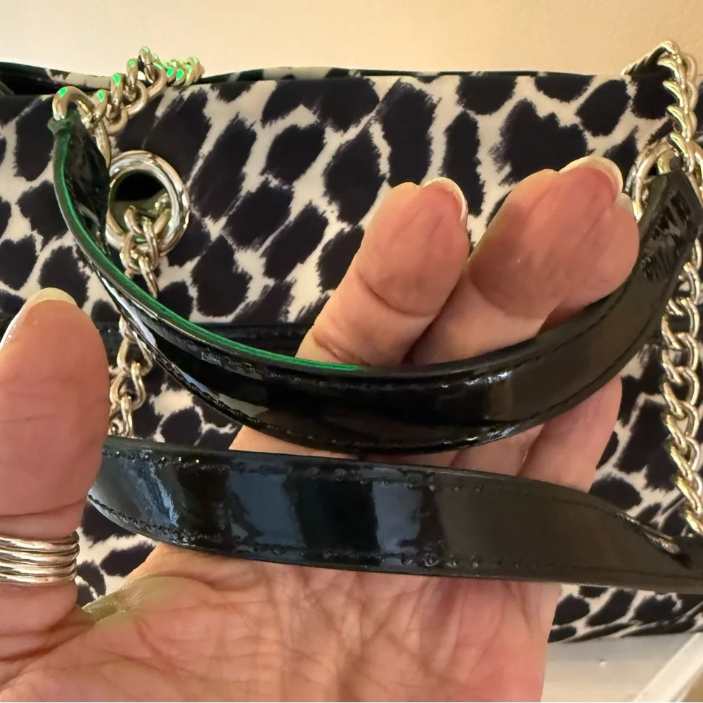 Kate Spade Lindenwood Black and White Leopard (Ocelot) Elena Tote EUC - Picture 14 of 17